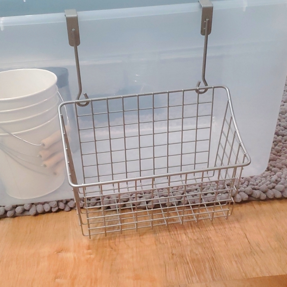 Hanging wire basket.